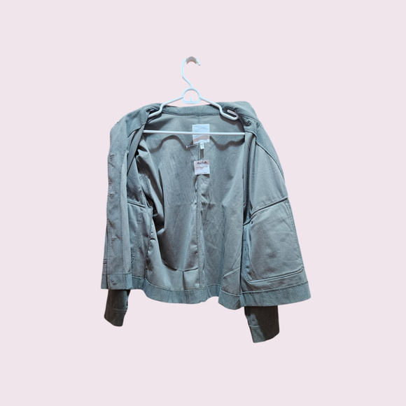 Avec Les Filles Green Corduroy Shacket Jacket L New - Picture 2 of 10